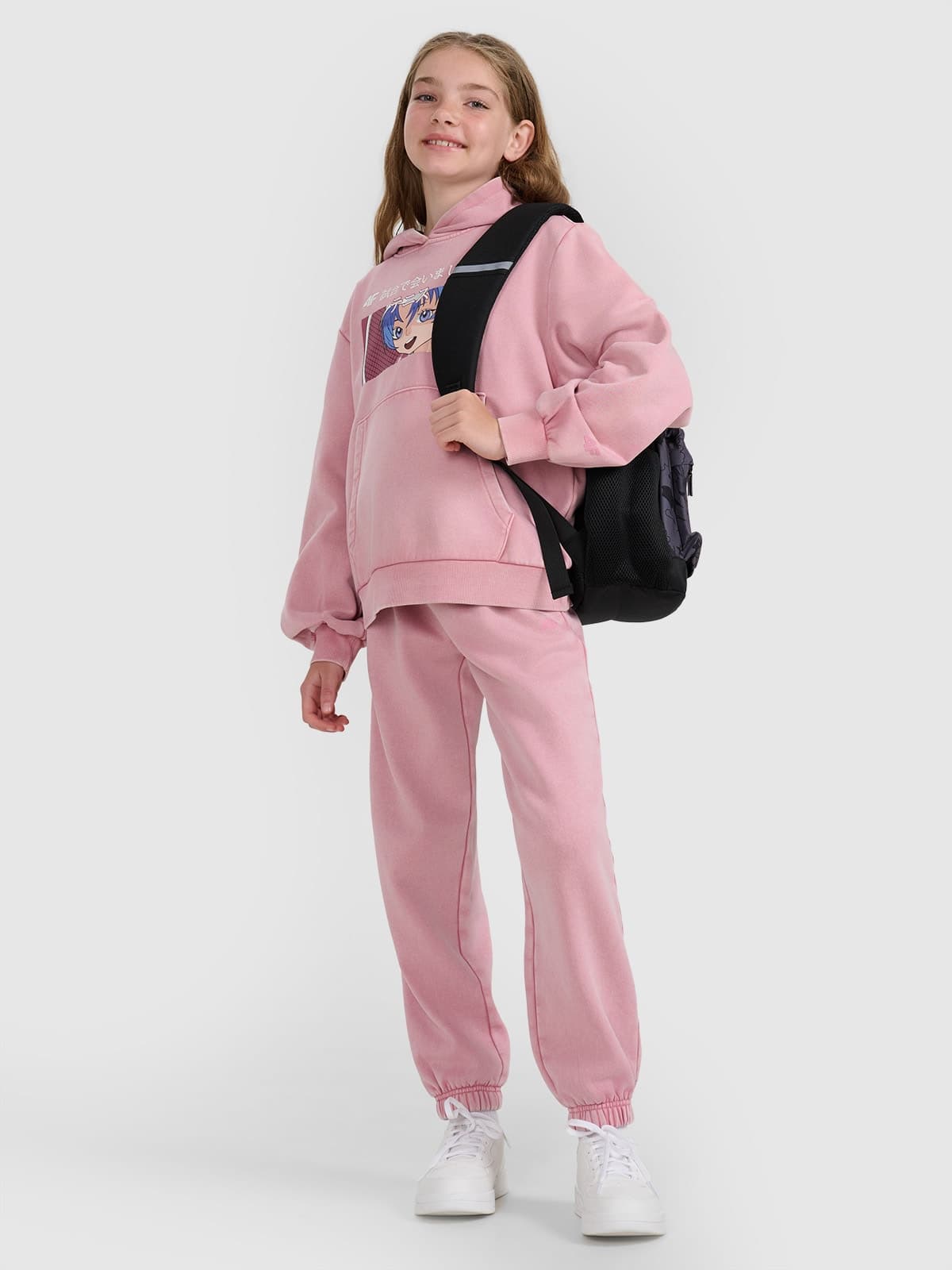 Pantaloni jogger de trening pentru fete - roz
