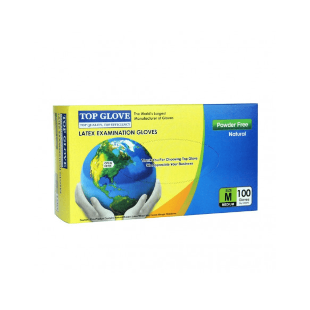Top Glove Manusi examinare latex alb nepudrate, marimea M