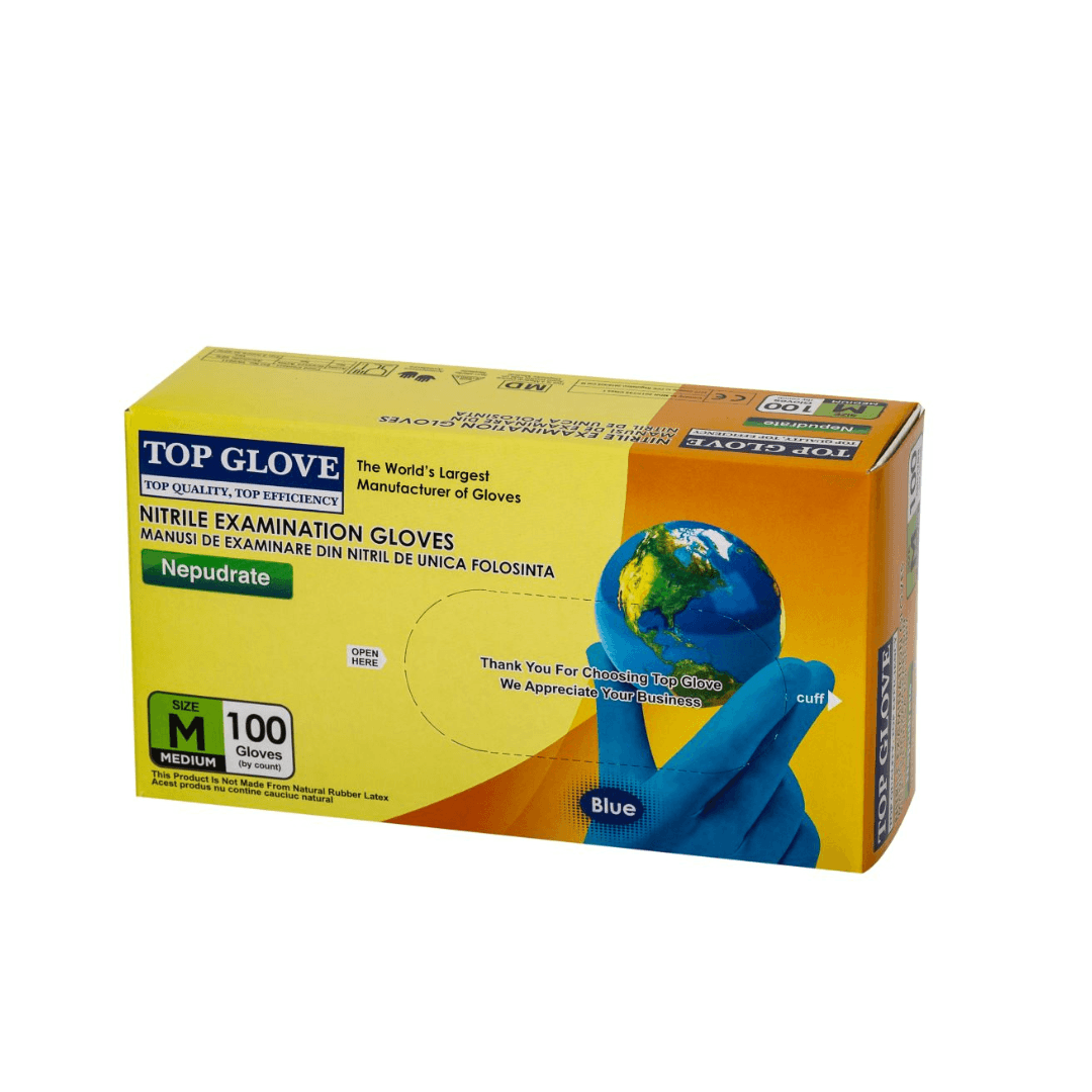 Top Glove Manusi examinare M nitril albastru nepudrate