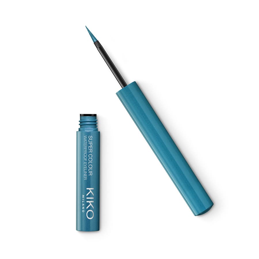 KIKO Milano Super Colour Waterproof Eyeliner eyeliner lichid ultra-ușor 04 Green Teal 1.7ml