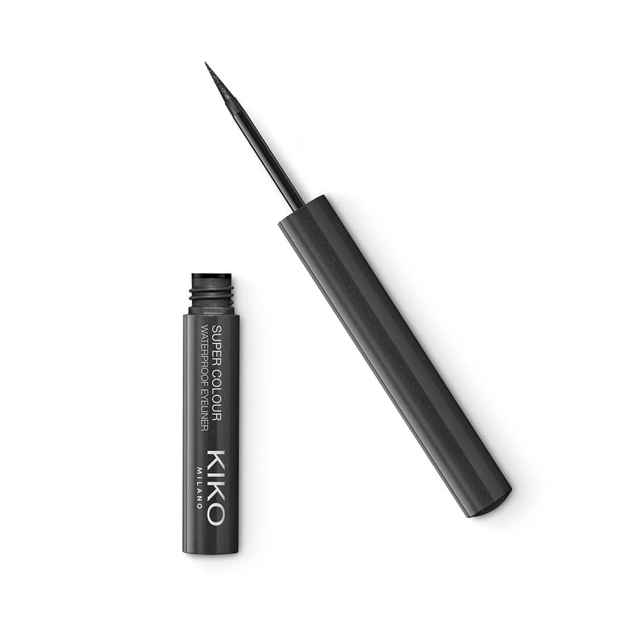 KIKO Milano Super Colour Waterproof Eyeliner eyeliner colorant lichid ultra-ușor 10 Pearly Charcoal 1.7ml
