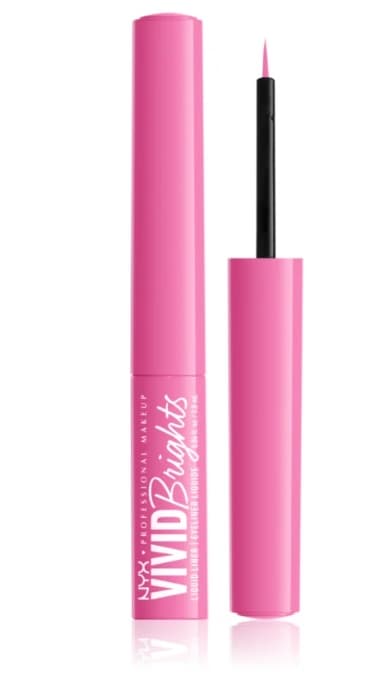 NYX Professional Makeup Vivid Brights Eyeliner cu pensulă 08 Don't Pink Twice