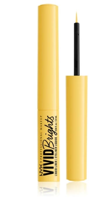 NYX Professional Makeup Vivid Brights Eyeliner cu pensulă 03 Had Me At Yellow