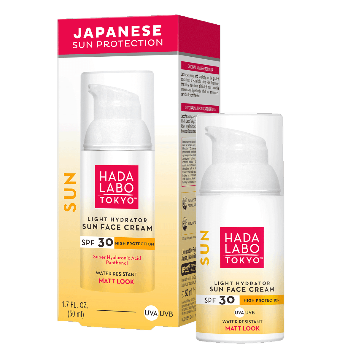 Hada Labo Tokyo Sun Cremă de față rezistentă la apă SPF30+ 50ml