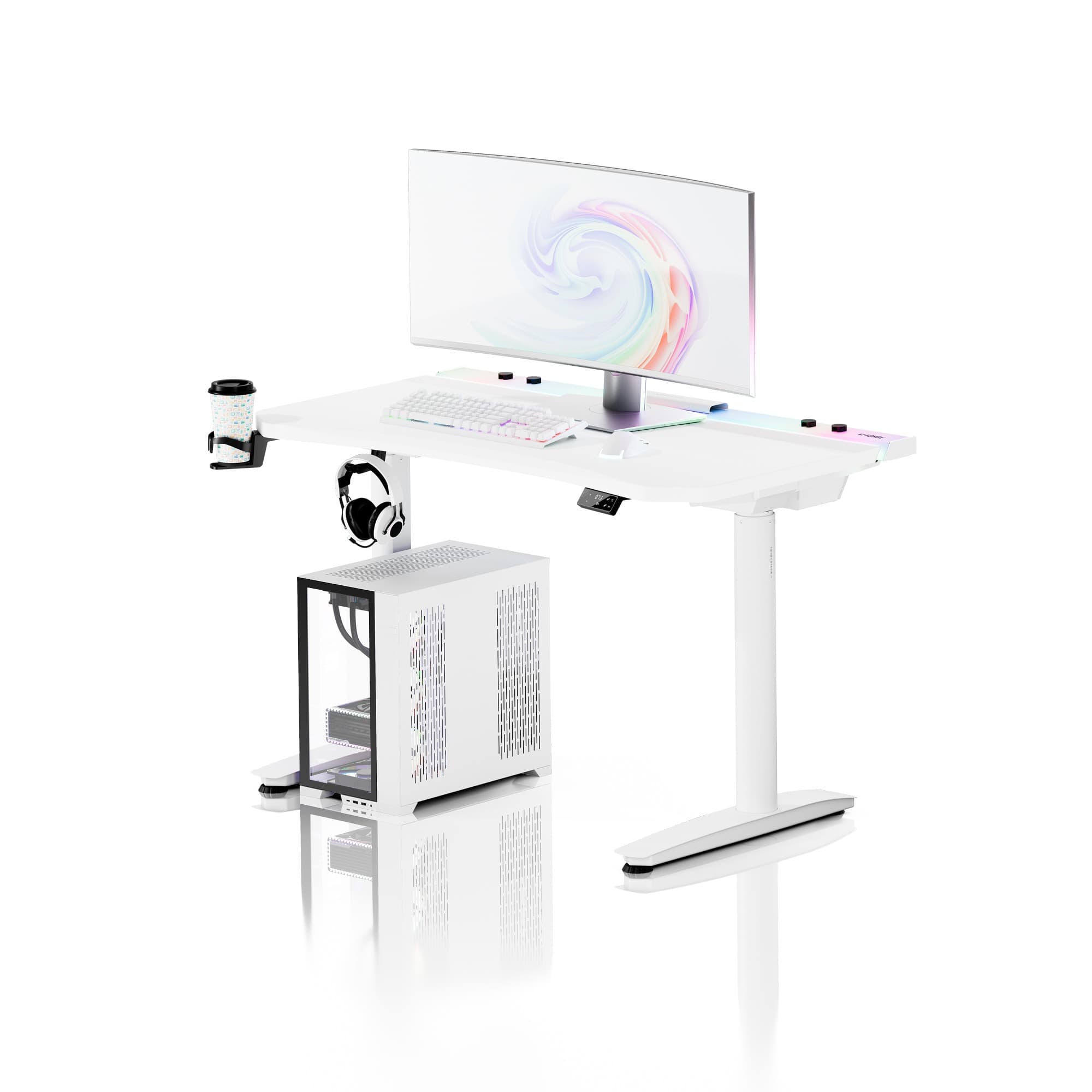 Birou gaming electric alb Diablo X-Forge 1200