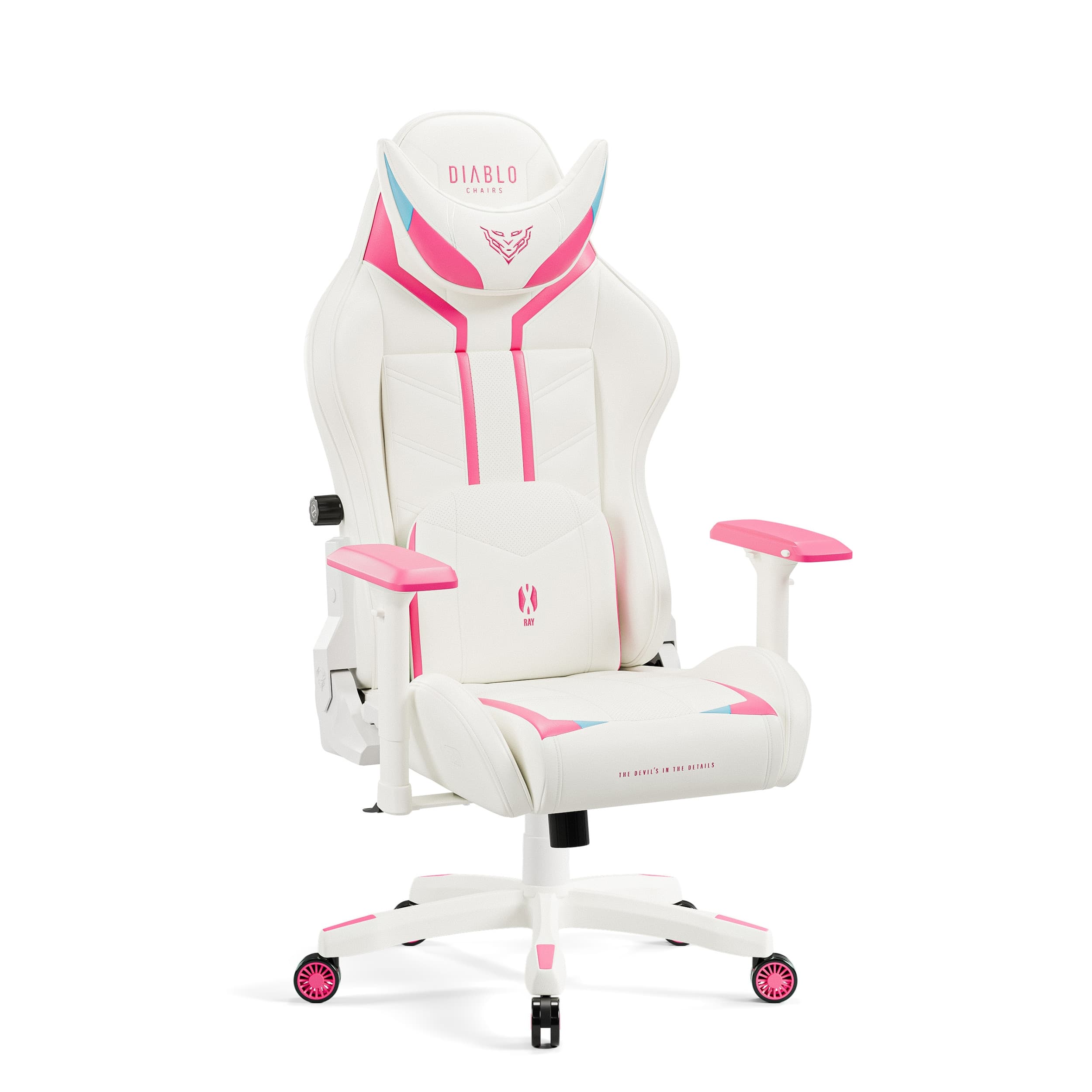 Scaun de gaming Diablo X-Ray 2.0 Normal Size: Alb-roz