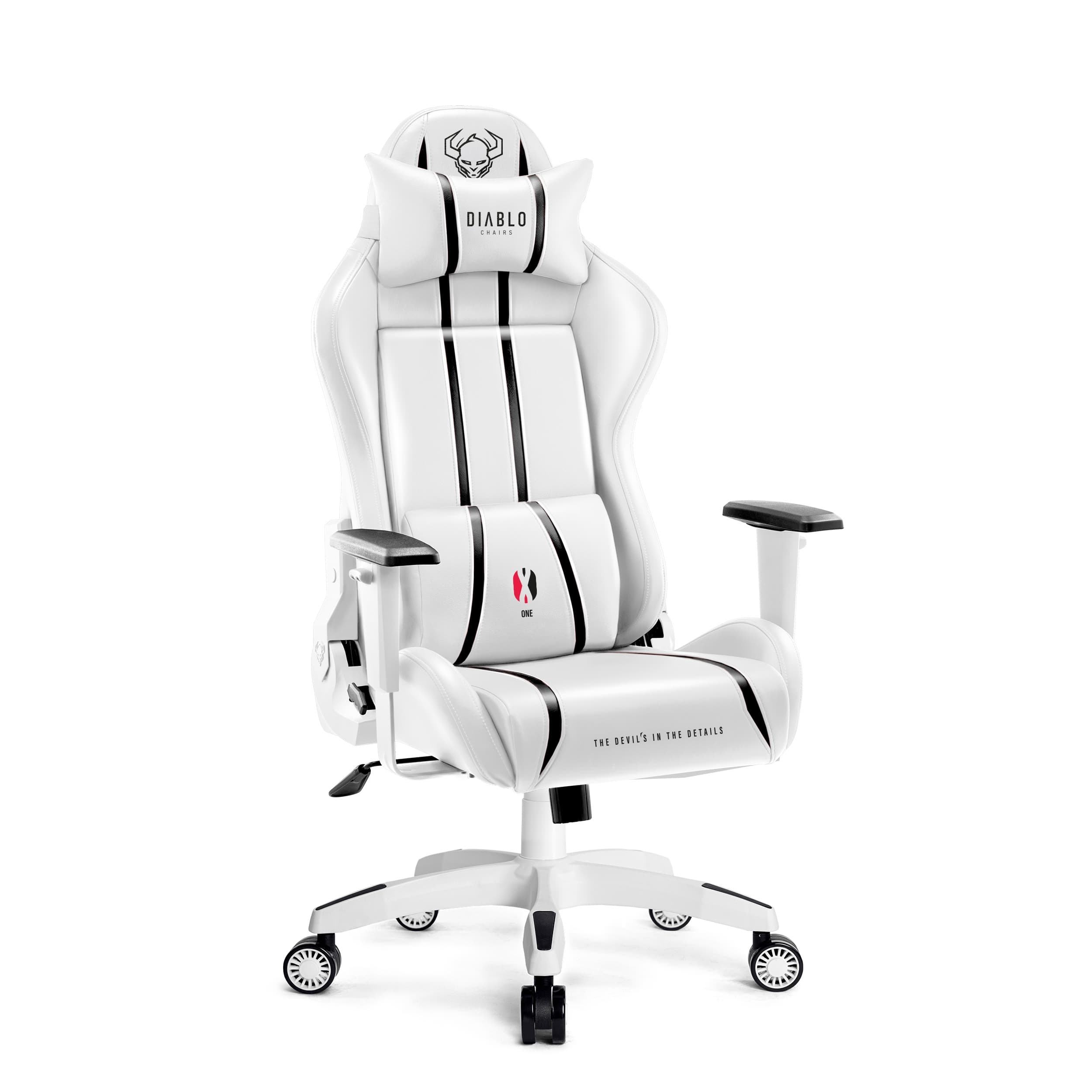 Scaun gaming Diablo X-One 2.0 Normal Size: alb-negru