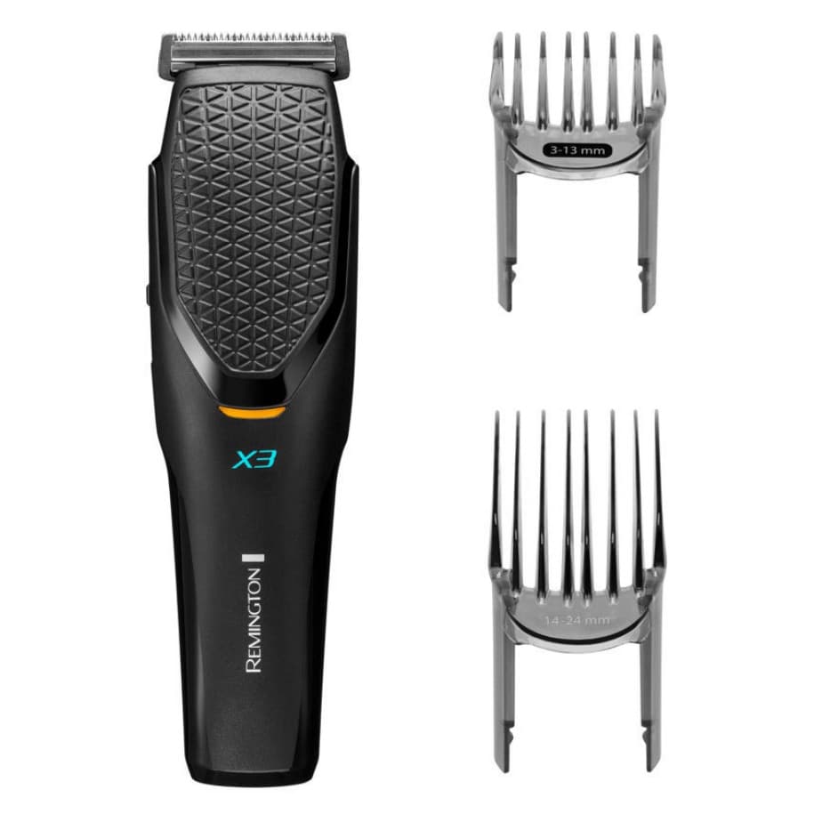 Masina de tuns Remington HC3000 POWER X3, 45 min, Motor V3, 0,5 mm – 2,4 cm, lame Autoascutitoare din otel japonez, Negru