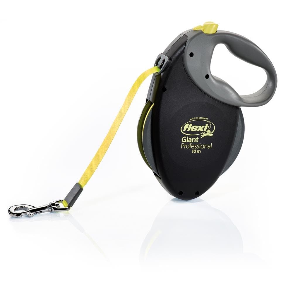 FLEXI Lesa caini Giant Professional banda 10 M negru (Neon)