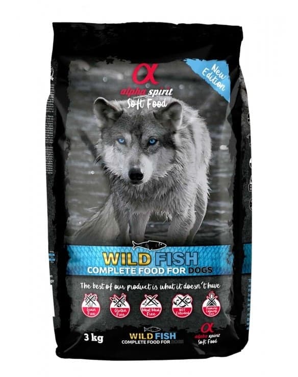 ALPHA SPIRIT Hrana uscata si moale pentru caini Wild fish 3 kg