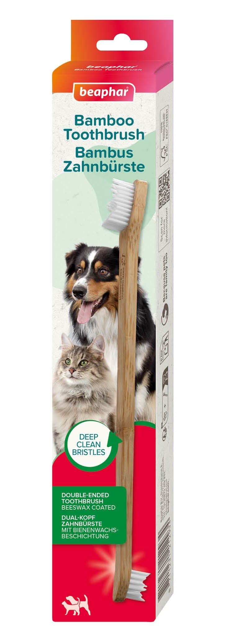BEAPHAR Bamboo Toothbrush periuță din bambus câini și pisici
