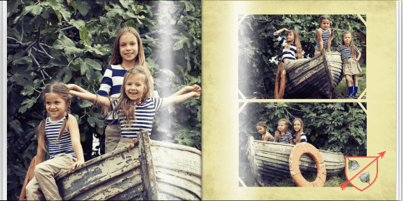 Vintage fotocarte, 20x20 cm