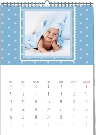 Calendar de perete, Calendarul bebelușului, 20x30-A4 cm