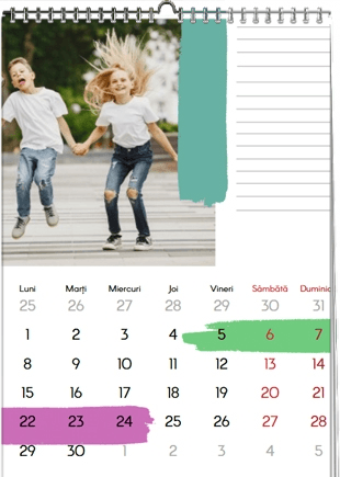 Calendar de perete, Calendar Școlar Mat , 30x40-A3 cm