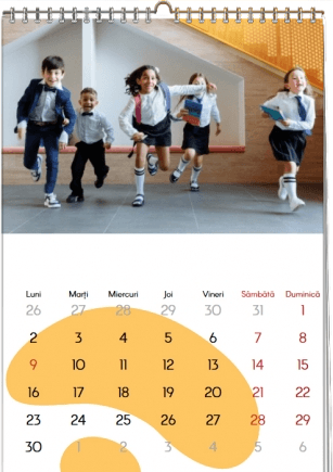 Calendar de perete, Calendar Scolar , 20x30-A4 cm