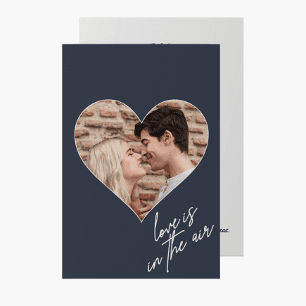 Felicitare personalizată Valentine albastru, 10x15 cm