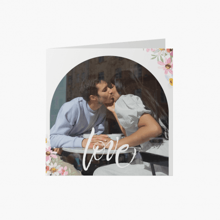 Felicitare personalizată Înfloresc cu tine, 14x14 cm