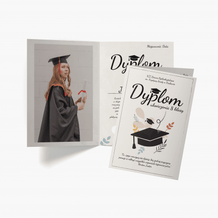 Diplomă pliabilă Diploma pentru absolvent, 20x30 cm