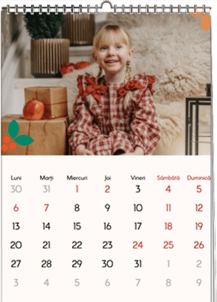 Calendar de perete, Modern Xmas, 20x30-A4 cm