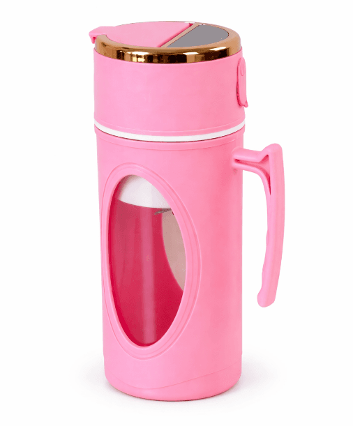 Blender portabil electric pentru smoothie 8 lame recipient tip cana cu capac si maner