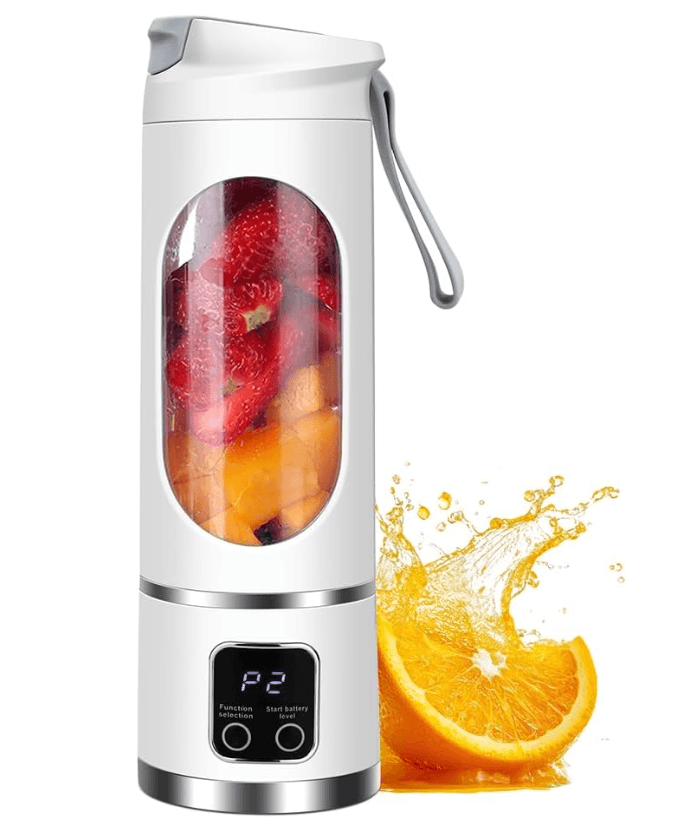 Blender portabil 450ml USB 12 lame inox 50W cu 18000 rpm afisaj LED