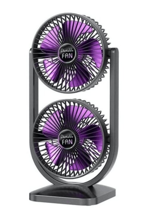 Ventilator de birou dublu portabil si reglabil CH