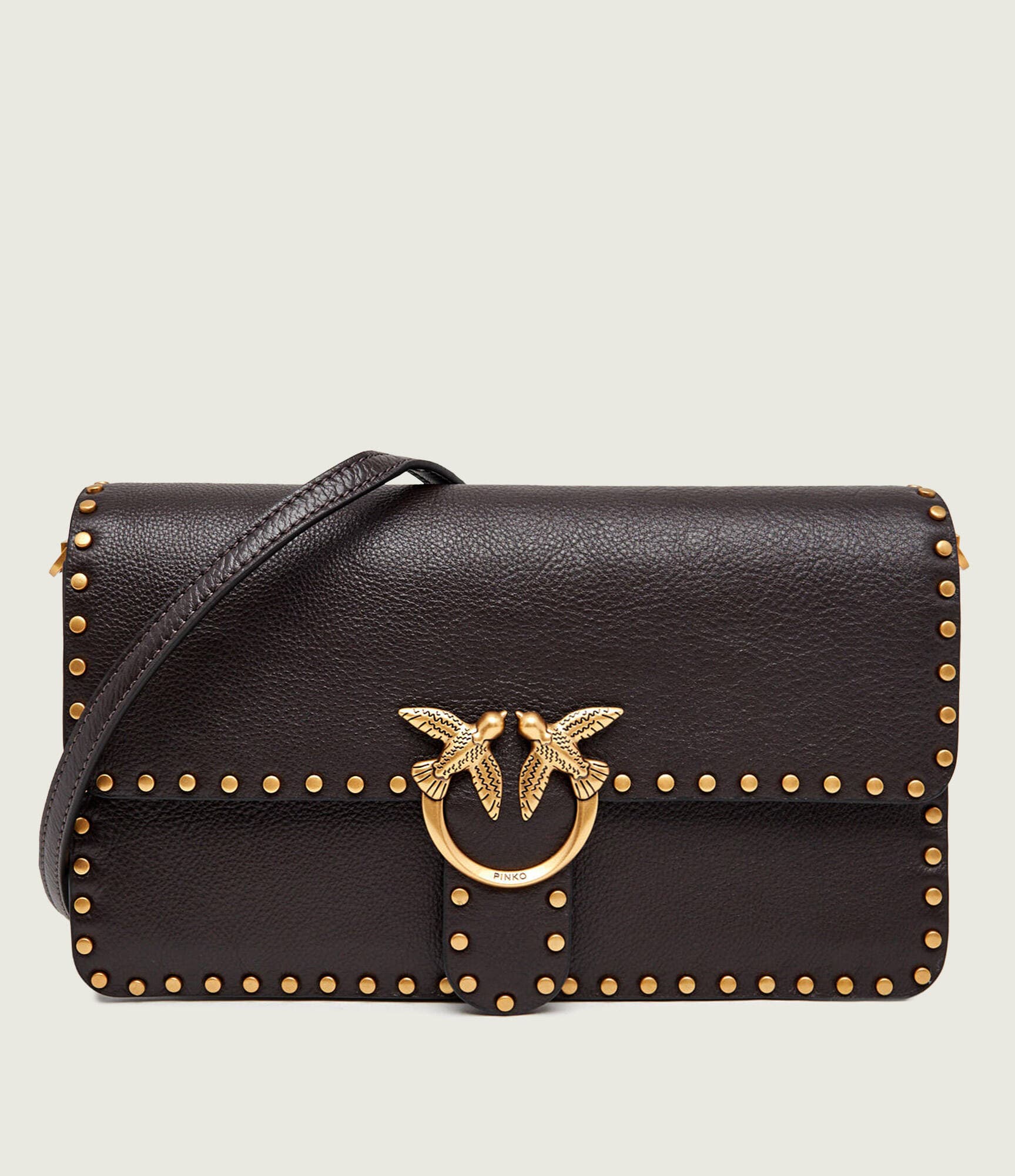 Pinko De piele geantă poștaș Love One Slouchy Cl