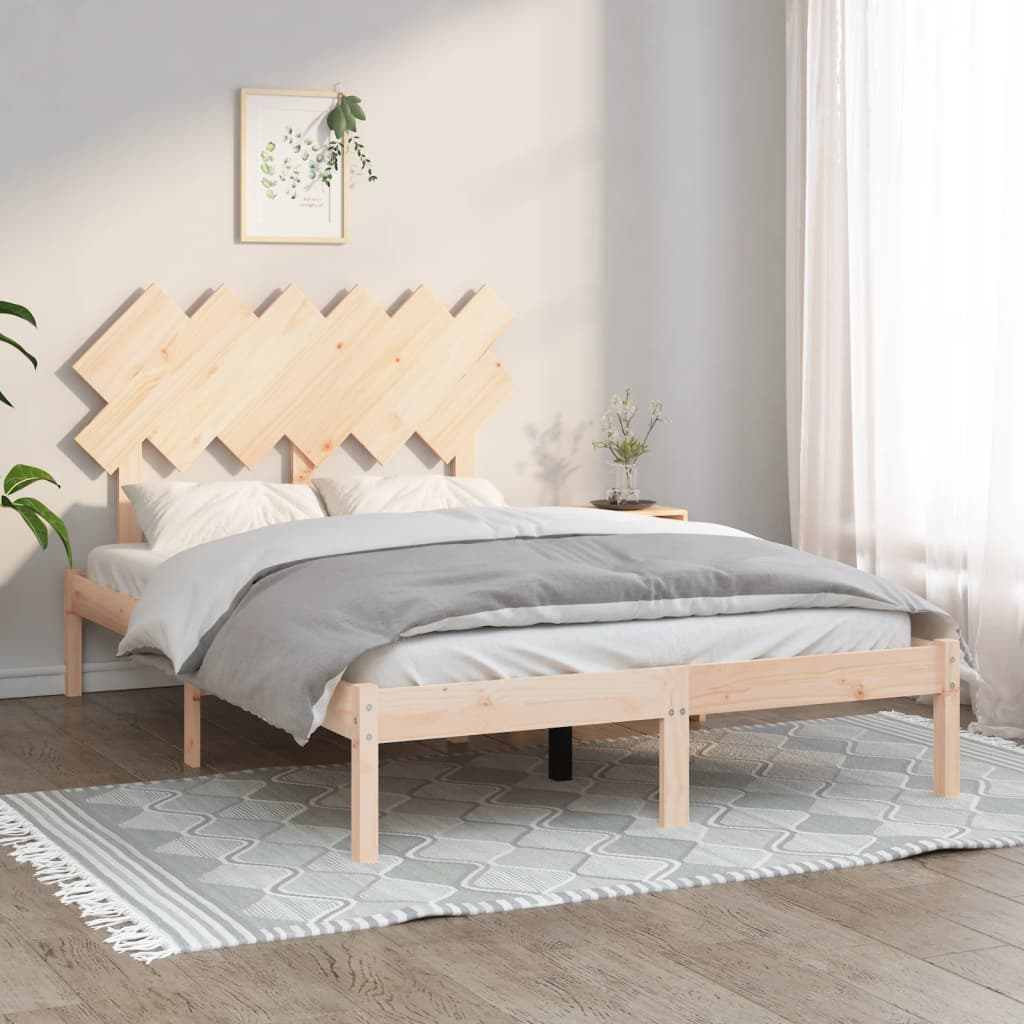 Gossi cadru de pat mic dublu, 120x190 cm, lemn masiv
