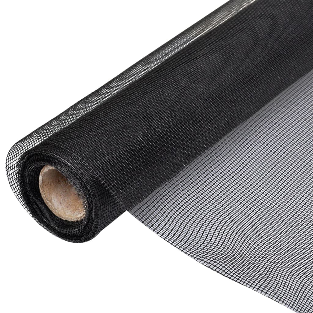 Gossi plasa de sarma, negru, 100 x 1000 cm, fibra de sticla