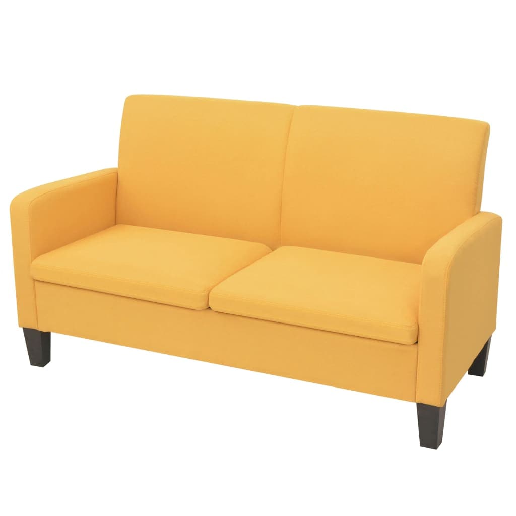 Gossi canapea cu 2 locuri, 135 x 65 x 76 cm, galben