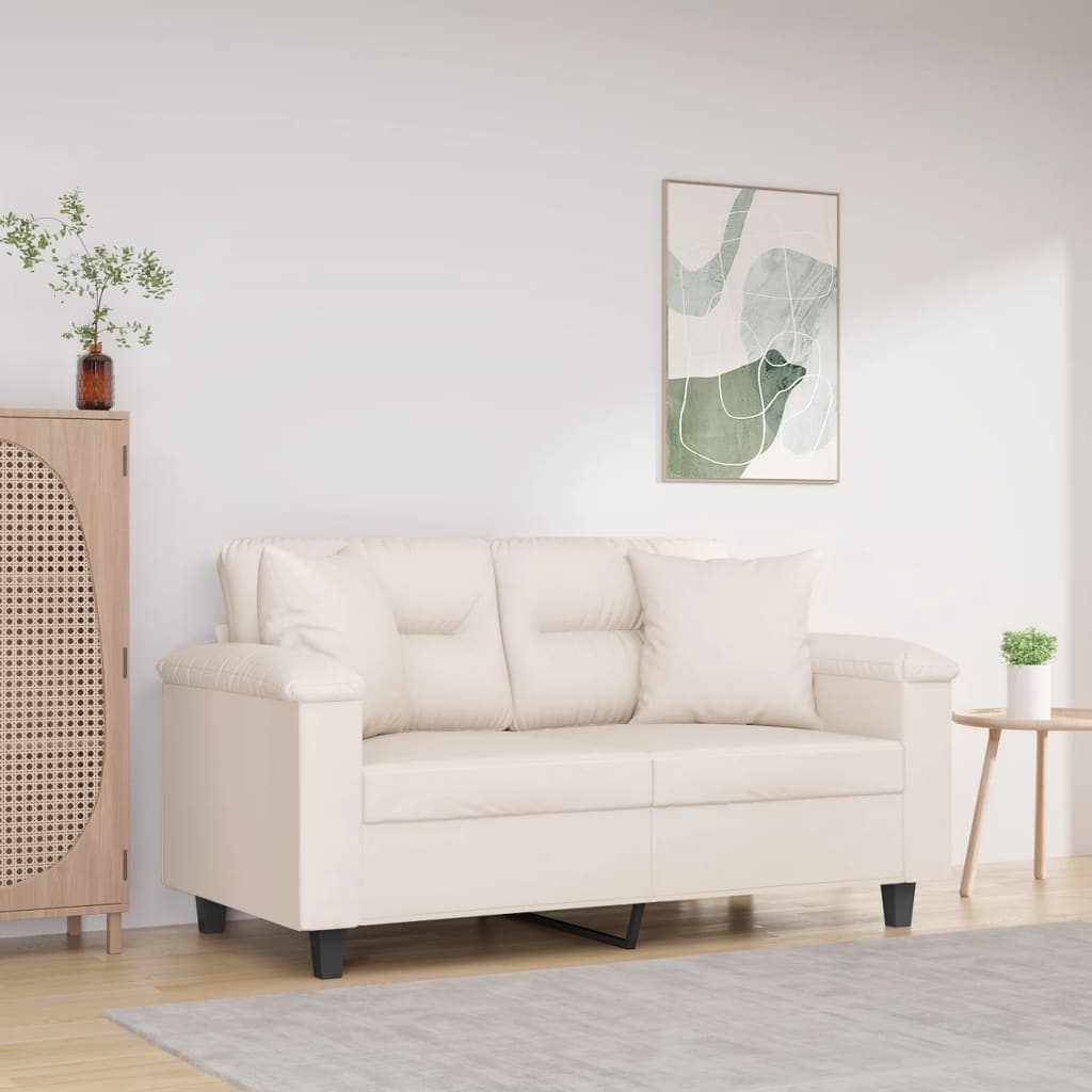 Gossi perne decorative, 2 buc., bej, 40x40 cm, microfibra