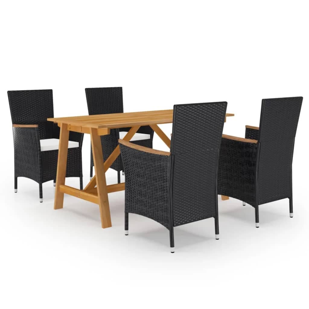 Gossi set mobilier de gradina, 5 piese, negru