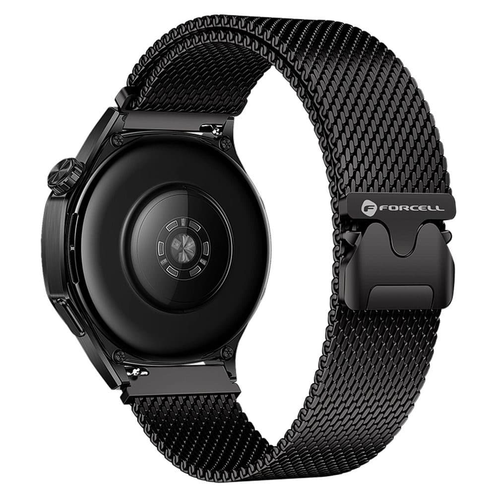 F-Design FS10 Curea din oțel pentru ceasuri Samsung Watch 22 mm, negru