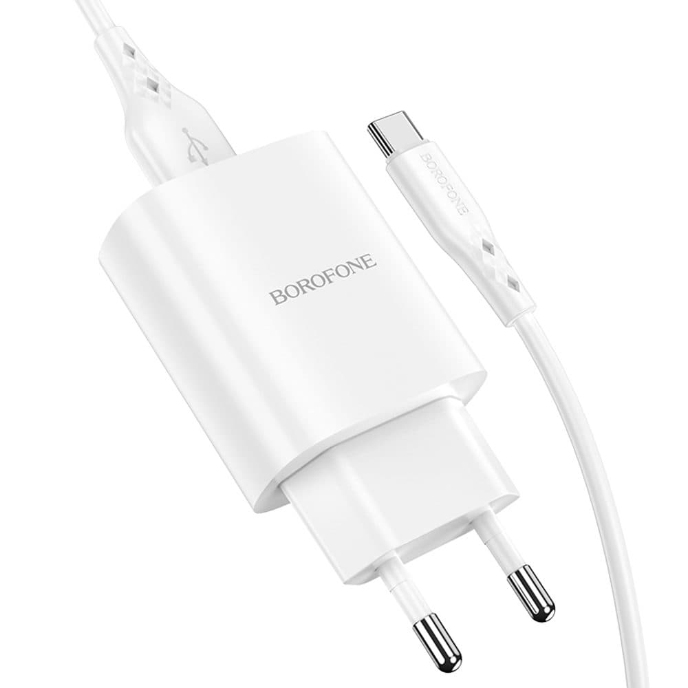 Borofone încărcător BN1 Innovative - USB - USB C, 2,1A, alb