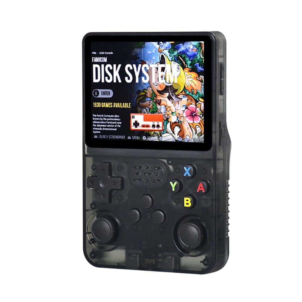 PK01S Consolă de jocuri portabilă cu display IPS de 3,5", neagră