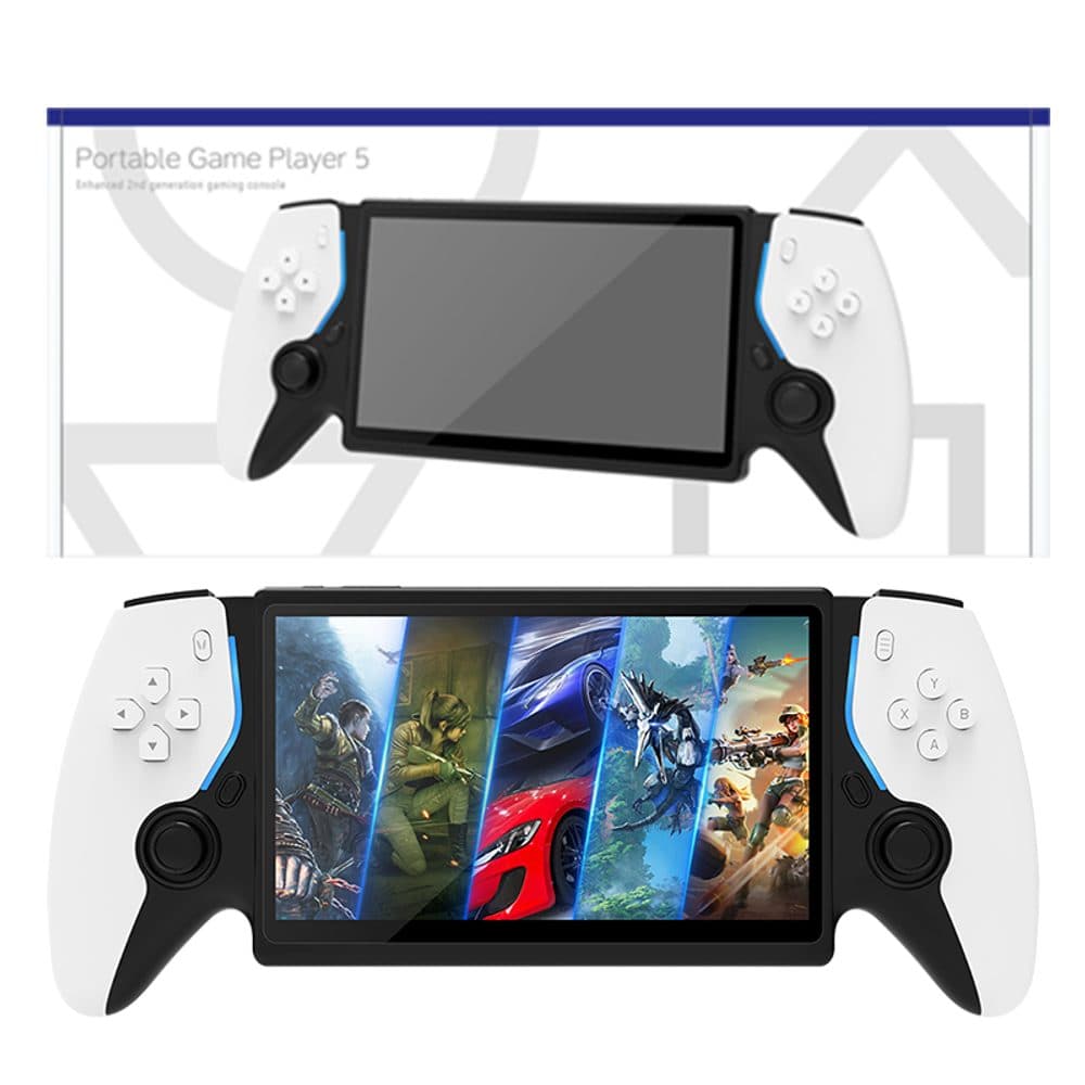 HC800 Consolă de jocuri portabilă premium cu display HD IPS de 7", albă