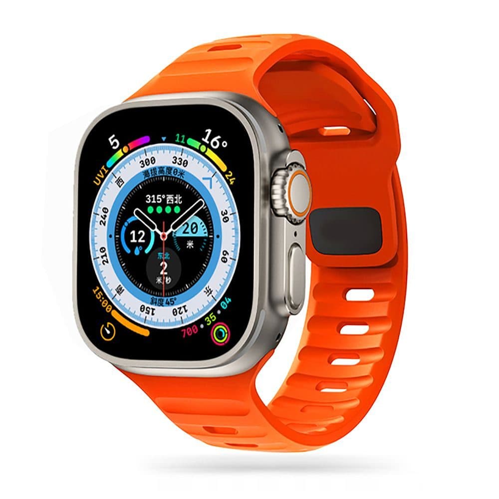 Tech-Protect IconBand Line Apple Watch 4 / 5 / 6 / 7 / 8 / 9 / 10 / SE 1 / 2 / 3 / Ultra 1 / 2 / 3 (42 / 44 / 45 / 46 / 49 mm), portocaliu
