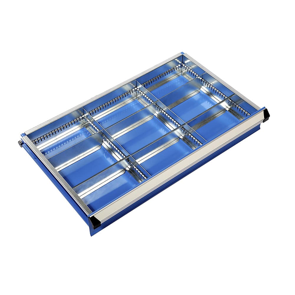 eurokraft pro Set de compartimentare pentru sertare, lățime x adâncime dulap 700 x 450 mm, înălțime 100 mm, 9 compartimente