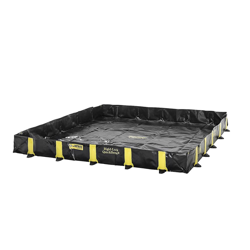 Justrite Vană pliabilă QuickBerm®, pentru circulație ocazională, lung. x lăț. 3 x 3 m