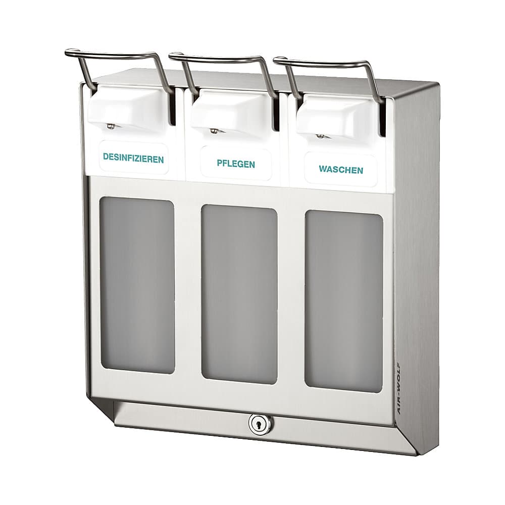 AIR-WOLF Dozator în linie, cu 3 dozatoare a câte 1000 ml, inox