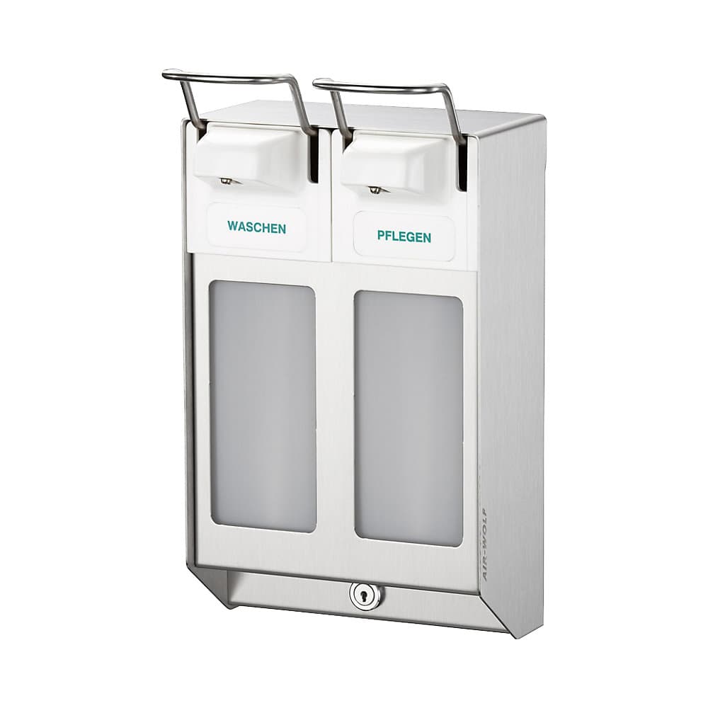 AIR-WOLF Dozator în linie, cu 2 dozatoare a câte 1000 ml, inox