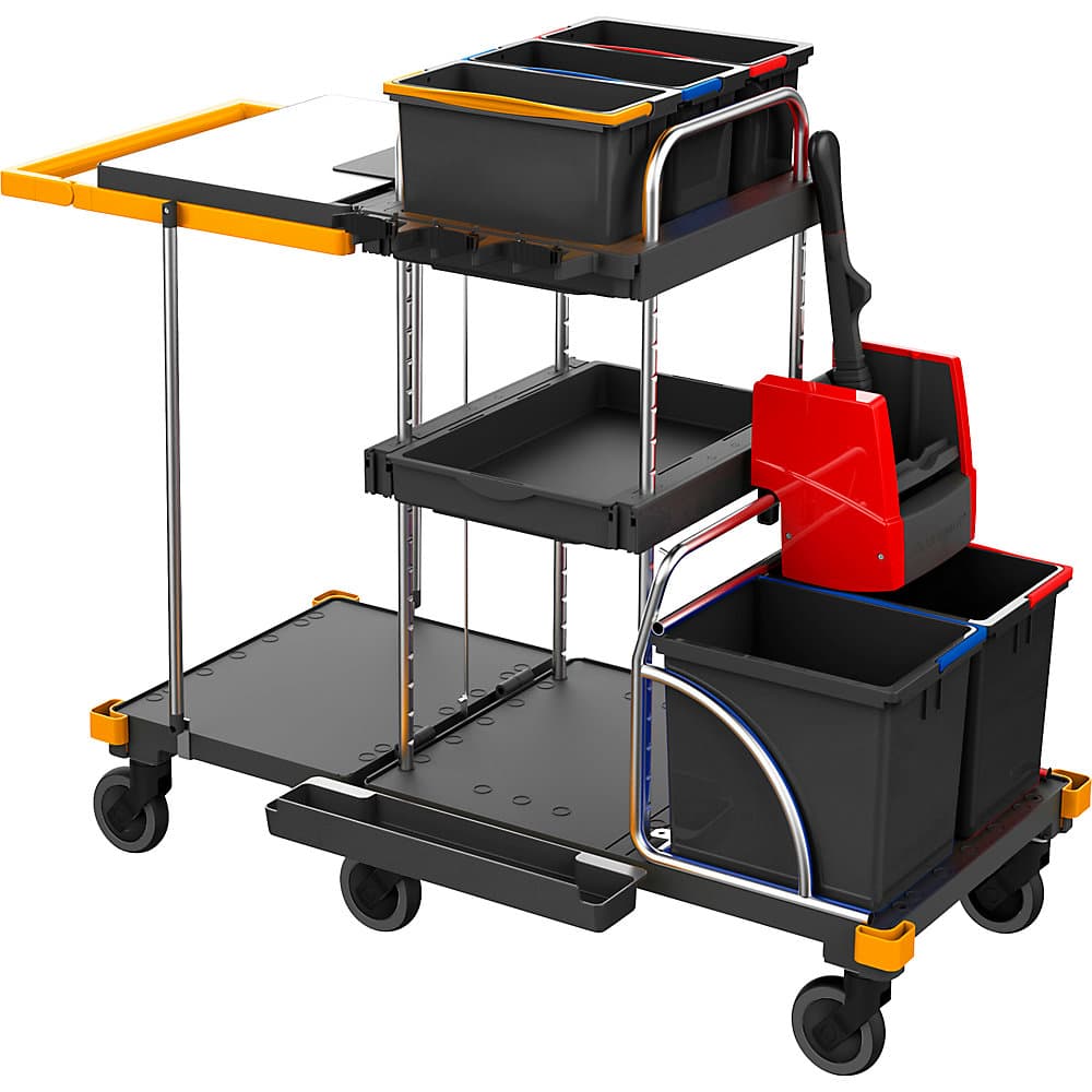 Vermop Cărucior de curățenie EQUIPE, lung. x lăț. x î. 1410 x 620 x 1140 mm, cu unitate pliabilă pentru eliminare