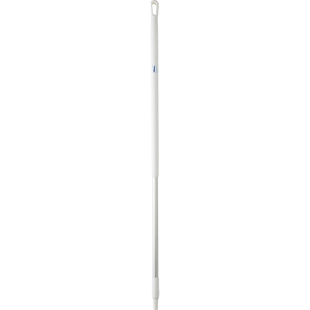 Vikan Coadă de aluminiu, ergonomică, Ø 31 mm, lungime 1310 mm, amb. 10 buc., alb