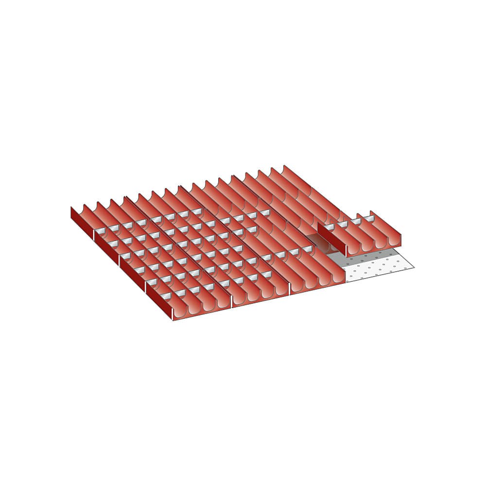 LISTA Set de accesorii de compartimentare a sertarelor, tăvițe, pentru înălțime front 50 mm, 86 piese