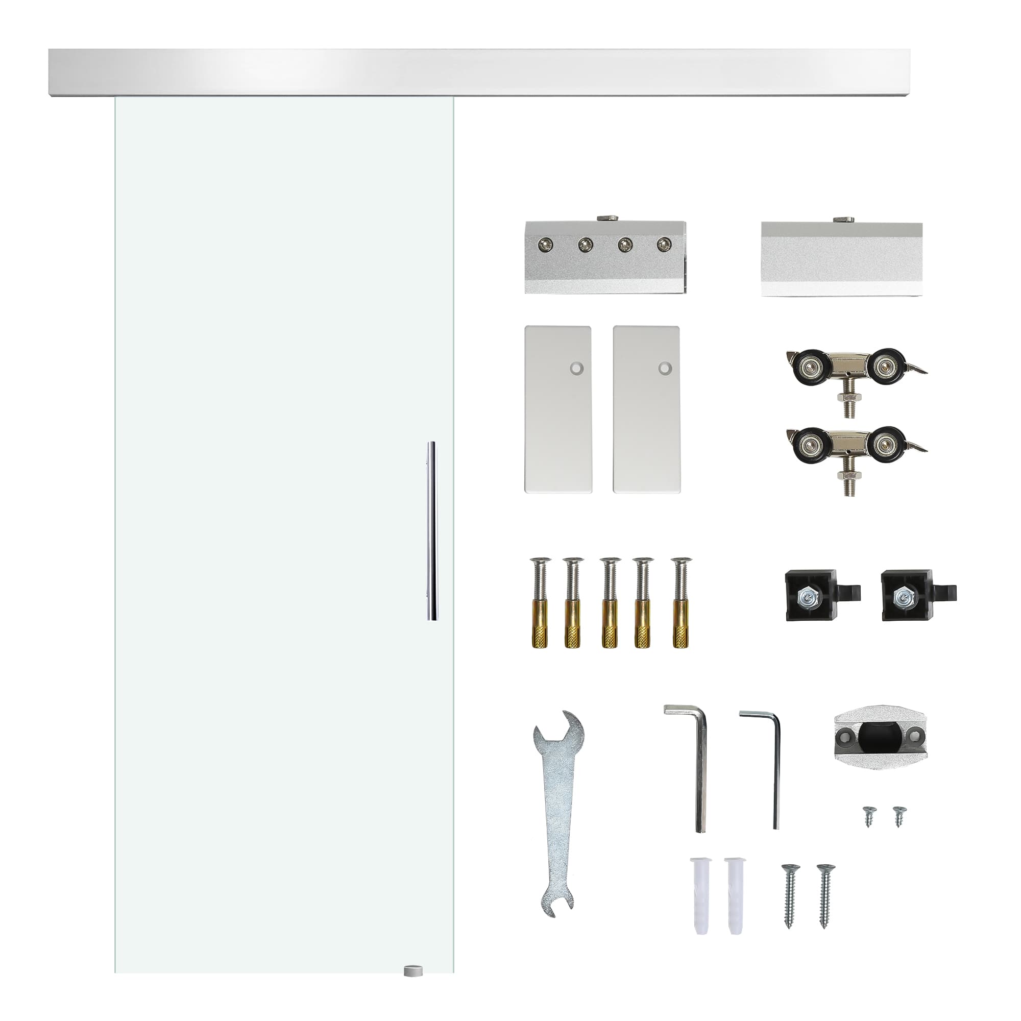 Homcom Usa Glisanta din Sticla pentru Interior, 210x75cm | Aosom Ro