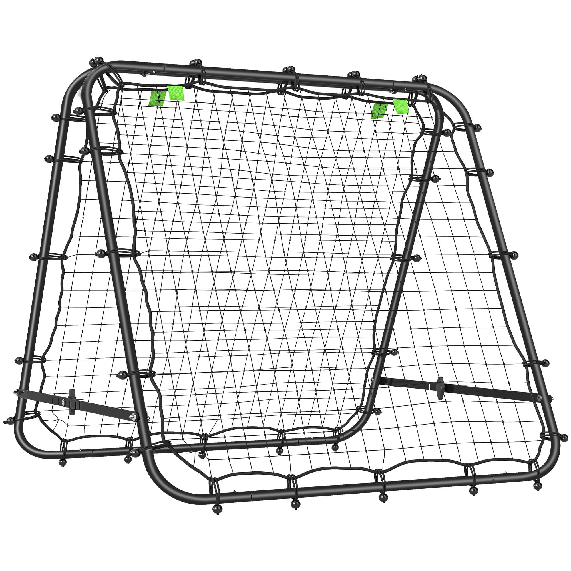 HOMCOM Plasa de fotbal pliabila din PE si  oțel, cu unghi reglabil si cuie, 100x95x90 cm, albastru | Aosom Romania