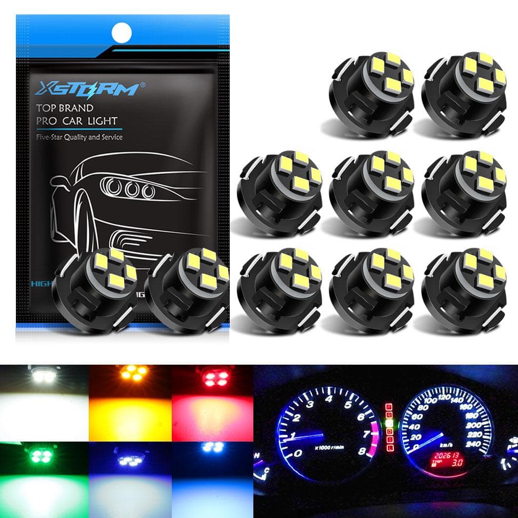 10 buc Canbus T3 LED T4.2 T4.7 Becuri LED Indicator lumini interioare mașină Pană Tabloul de bord Încălzire Lampă pentru instrumente auto Alb