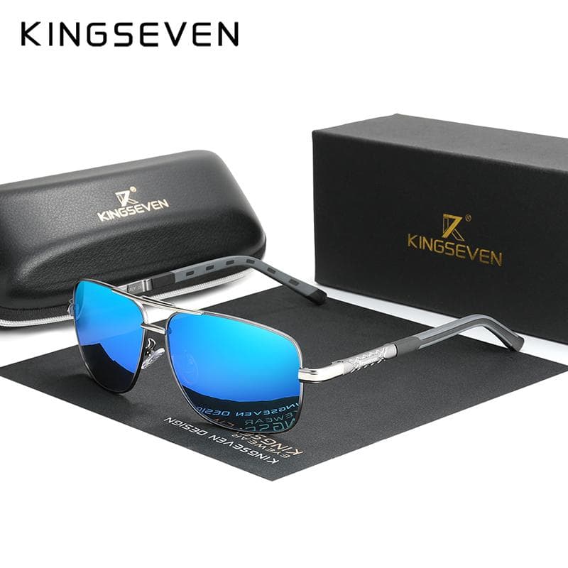 KINGSEVEN Brand Bărbați Ochelari de soare din aluminiu HD polarizat UV400 Ochelari de soare pentru bărbați pentru femei cm