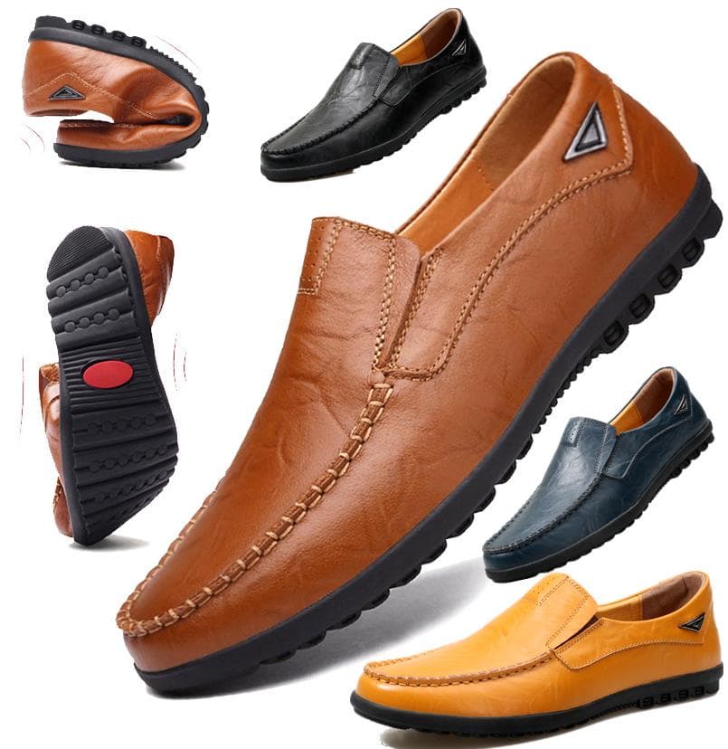 Pantofi casual pentru bărbați Mocasini moi din piele Modă Plati Condus confortabil Dimensiune mare 38-47 Pantofi plati cm maro
