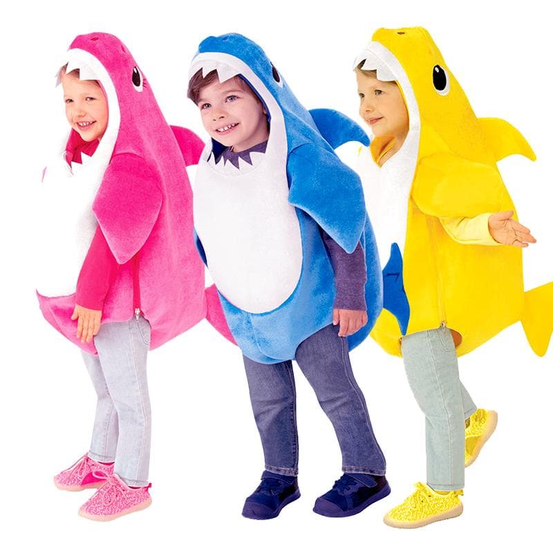 Costume de rechin de familie pentru băieți și fete, costume în trei culori, perfecte pentru petreceri de carnaval și de Halloween, inovatoare cm